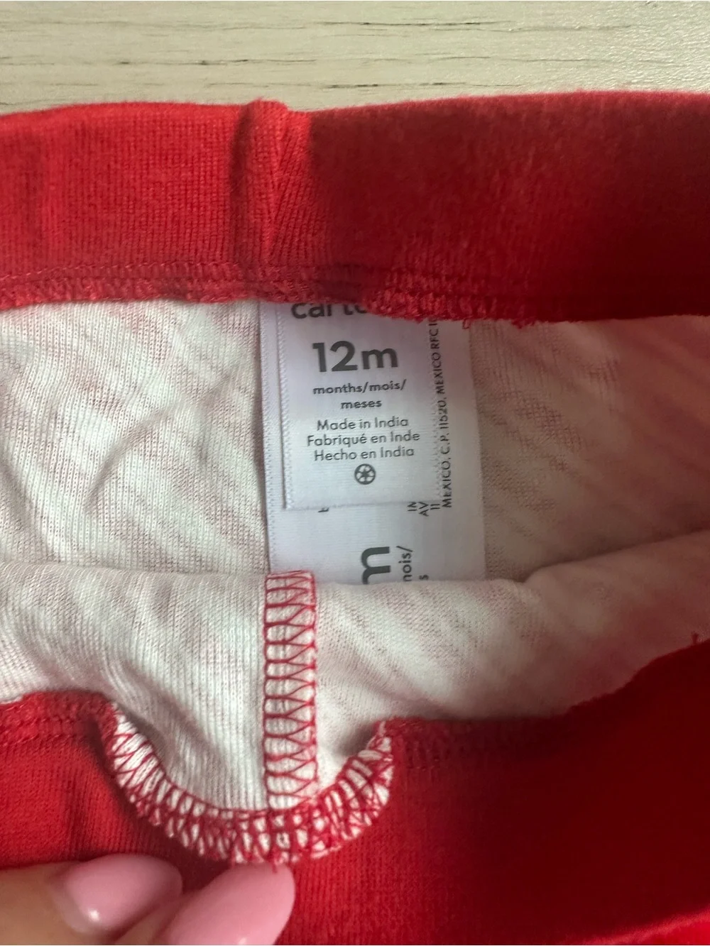 Carter's Red and White Striped Tulle-Skirt Leggings